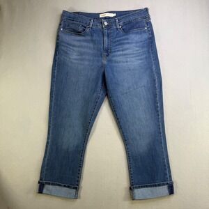 Levi's Women's‎ Mid Rise Capri Jeans Size 12 Medium Wash Cuffed Hem